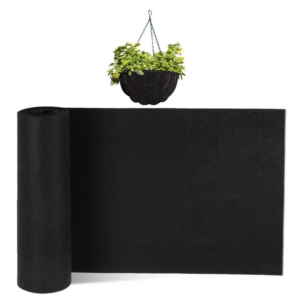 Window Box Liner Felt Flowerpot Liner Felt Non-woven Fabric Flowerpot Liner Roll Tear-resistant Black Plant Potting Sheets