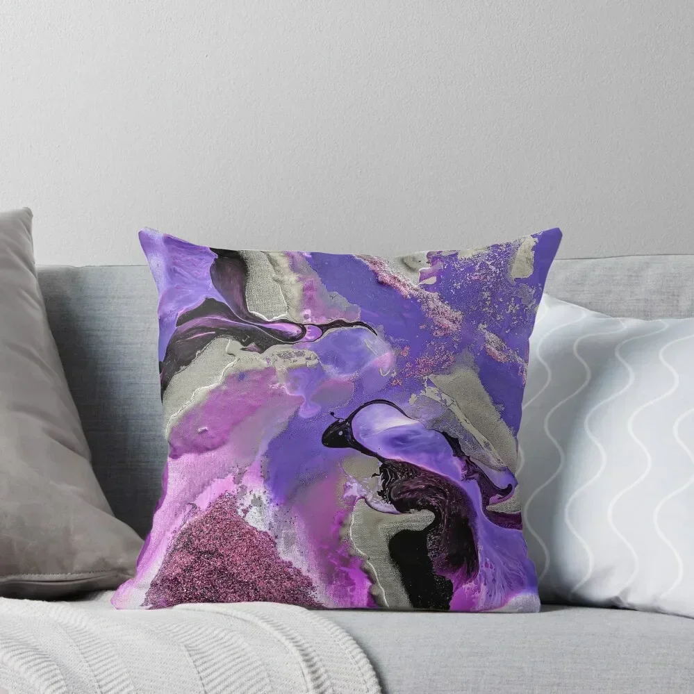 Purple Geode III Throw Pillow Decorative Pillow Covers For Sofa Ornamental Pillow ornamental pillows