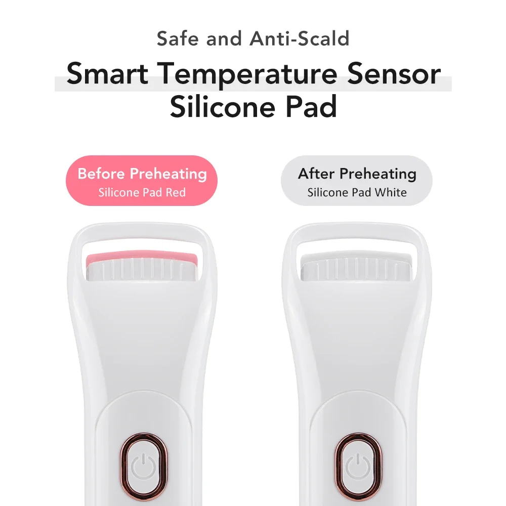 Elektrischer Wimpernzange mit Digitalanzeige, beheizter Wimpernzange, 3-Wärmestufe, professionelles Make-up-Werkzeug für Frauen, Wimpern-Clip-Werkzeug