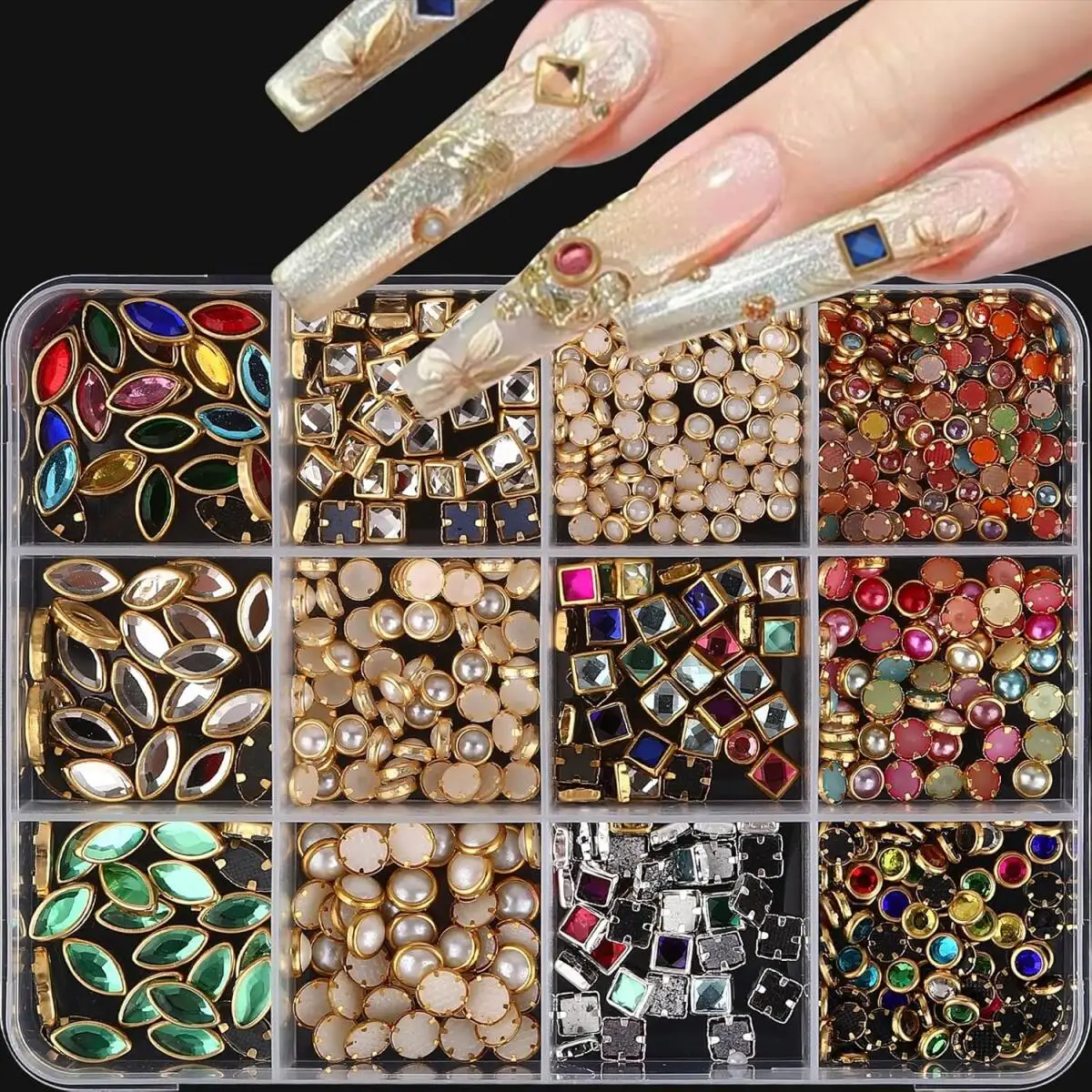 1Box Light Luxury Shinny Nail - Nail Art Valentines Day ulasan dan harga