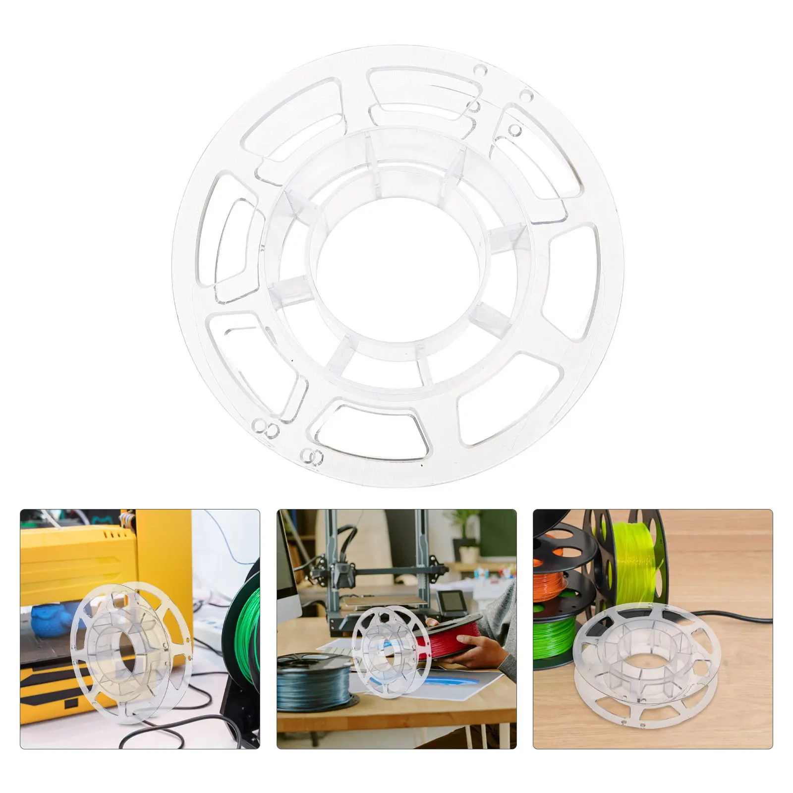 

Reusable 200G Filament Spool Pc Plastic Empty Reel Holder for 3D Printer Filament Management Dispenser 3D Printer Plastic Spool