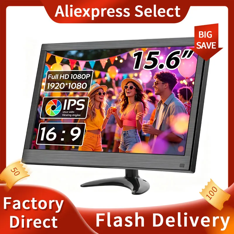 156-inch-pc-monitor-fhd-ips-display-led-screen-desktop-monitor-with-hdmi-vga-bnc-av-usb-av-portbuilt-in-speakers-for-cctv
