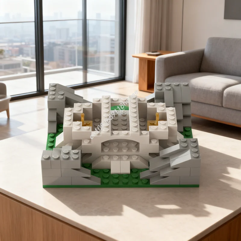 134pcs MOC Architecture Temple Mountain Model Building Blocks Toys Christmas Gifts Construction Creative Education DIY Idea