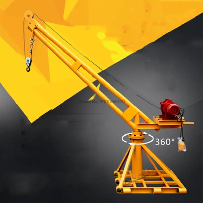 220V 100kg 12m Lifting Hoist Electric Feeding Elevator Building Decoration Small Lifting Crane Household Electric Hoist Crane