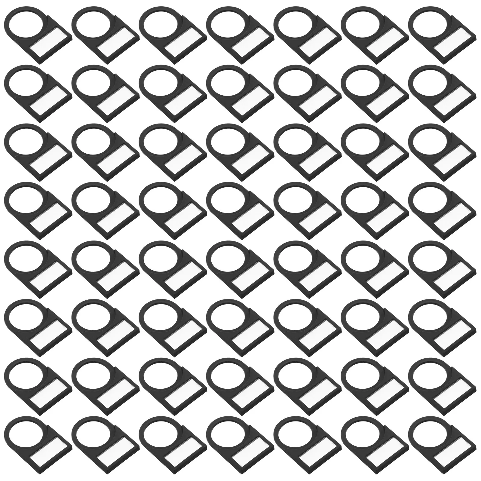 100Pcs Electrical Switch Signal Plastic Push Button Notice Sign Label Board Frame Black for Switch Identification Safety