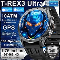 2026 nuevo reloj inteligente militar 1000Mah batería GPS trazo brújula 10ATM tácticas impermeables linterna deportiva llamada reloj inteligente hombres