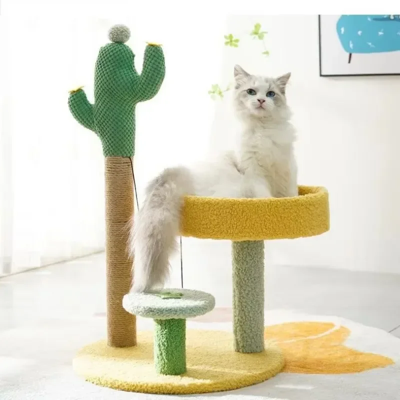 Cat Tree House, Creative Avocado-shaped Cat Climbing Frame, Large Multi-layer Soft and Comfortable Material Pet Cat Nest