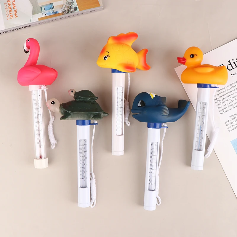 1Pc Swimming Pools Water Temperature Thermomet Fast Accurate Result Floating Cartoon Animal Water Temperature Measure Meter