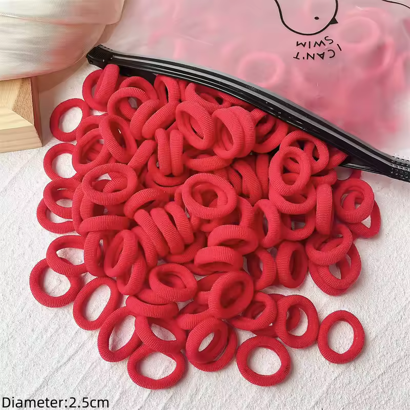 50pcs Black Elastic Hair Band Leagues Ties Colets Scrunchies Springs Gum Accessory For Girl Women No Damage Pigtails Holder Set - Image 30