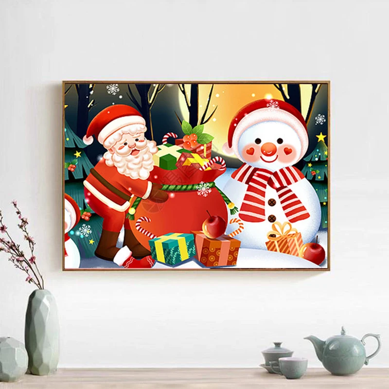 

Kamy Yi 5 D sitting room painted with Santa Claus, Christmas paste diamonds diamonds cross stitch sitting room adornment