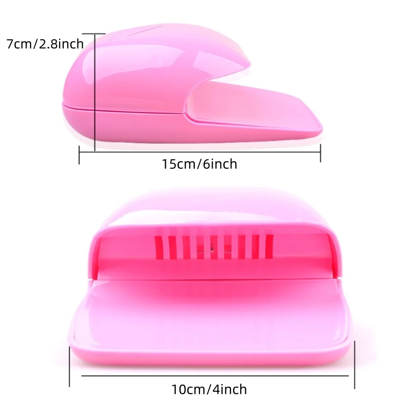 آلة مجفف الأظافر، جهاز محمول للأظافر، مجفف أظافر جل طلاء الأظافر سريع الجفاف، مناسب للأصابع وأصابع القدم، يعمل بالبطارية