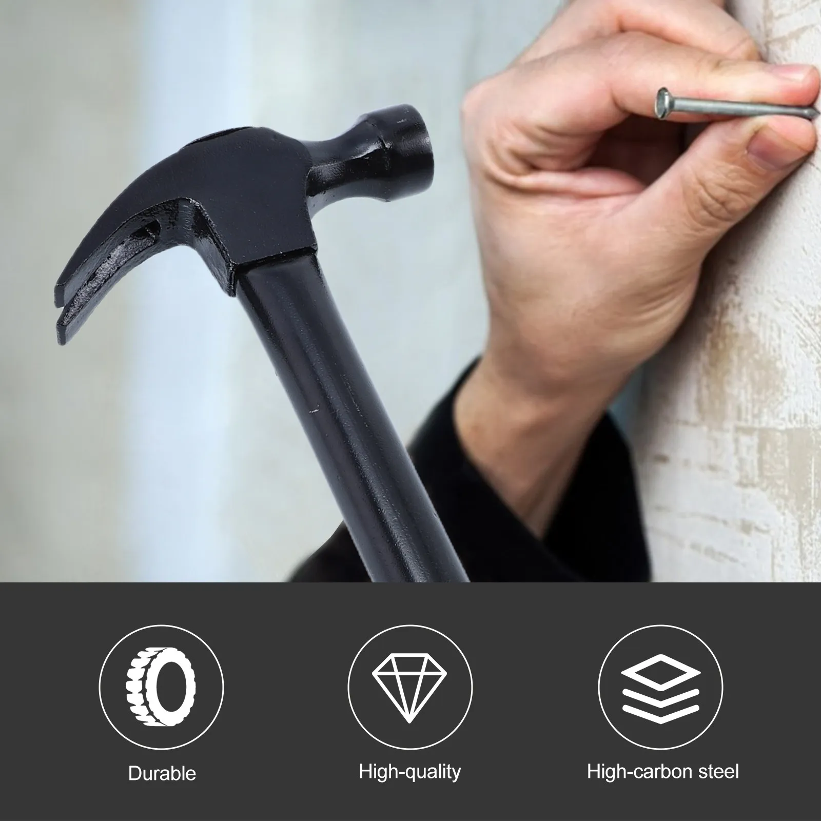 Expansion Screw Claw Hammer Sleeve Nail Puller Repair Hand Tool for Home DIY Random Color