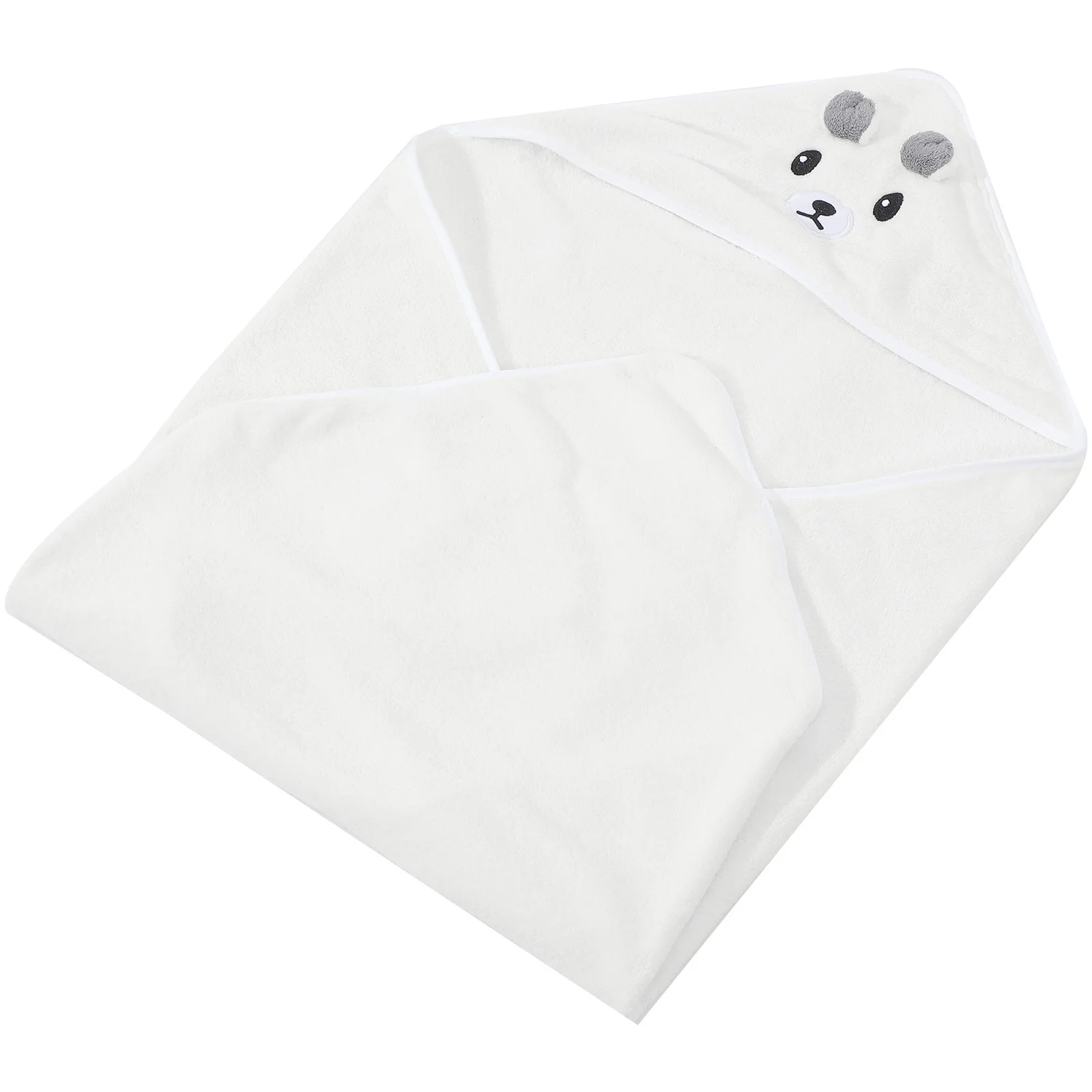 

Toddler Bath Towel Coral Fleece Soft Absorbent Adjustable Hood Bath Cape Cartoon Style Kids Bathing Towel