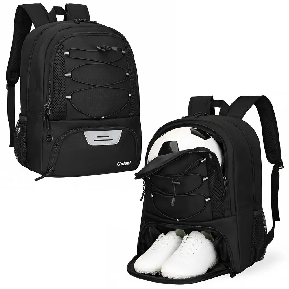 

Large Capacity Basketball Backpack Ball Compartmen with Shoes Compartment Soccer Bag Breathable Water-resistant Sports Bag