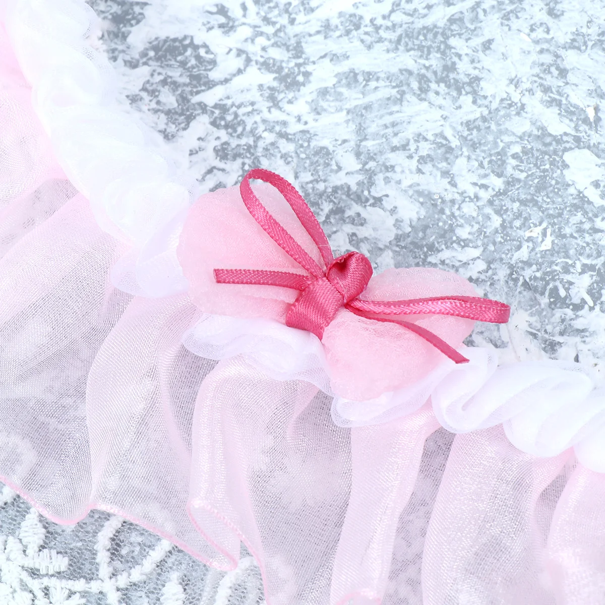 

Pink Lace Pet Wedding Scarf Adjustable Neck Size Warm Comfortable Dog Puppy Bib Festival Wear Pet Scarf Puppy Lace Bib