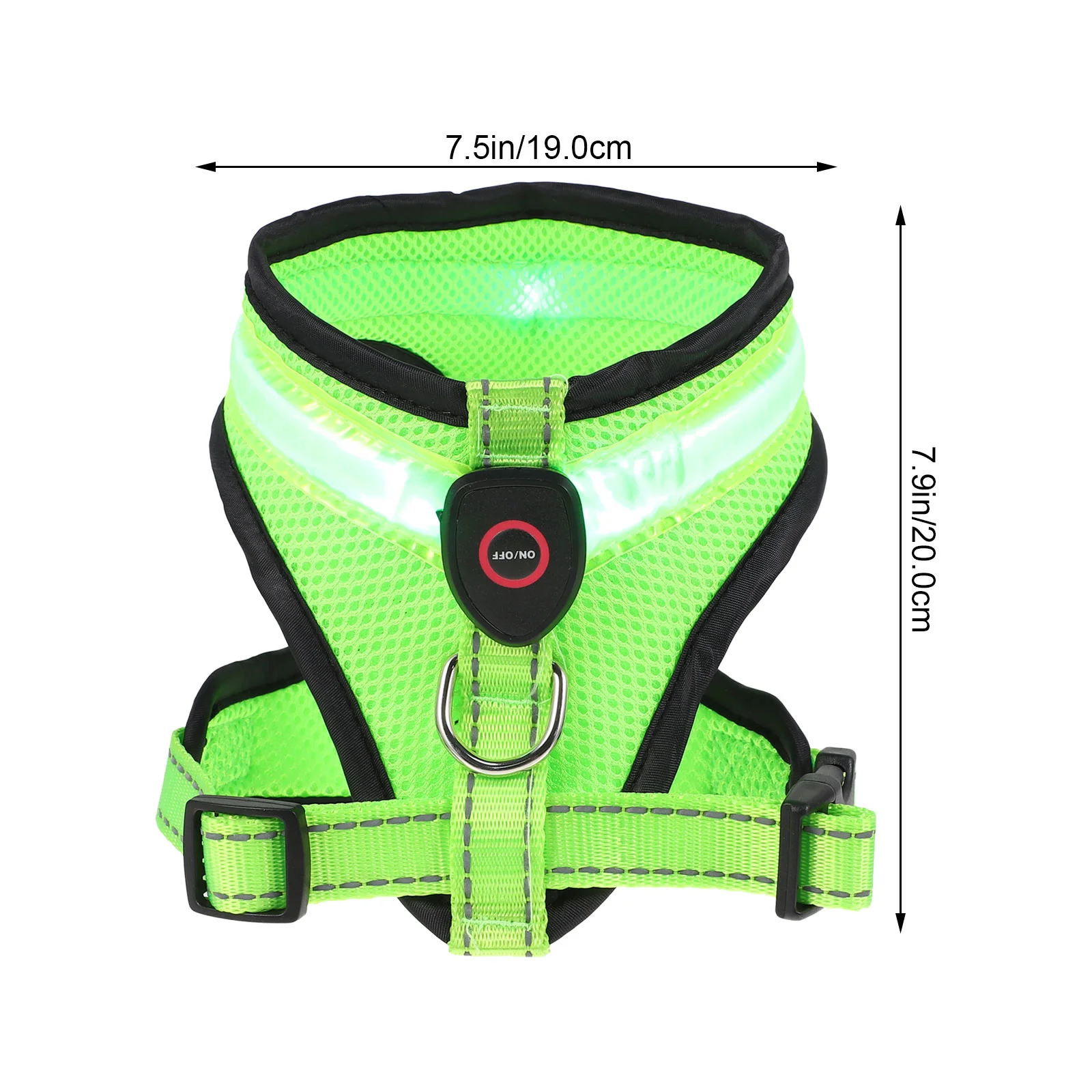 

Dog Glow Vest Cat Flashing Pet Harness Puppy Small Tank Top Breathable USB Charging Glowing Luminous Shine