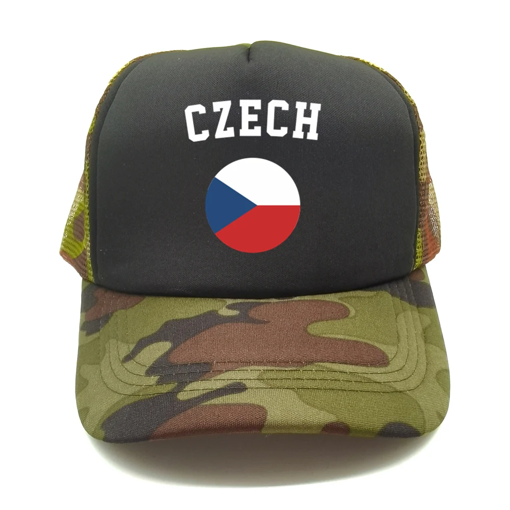 Czech Republic Baseball Cap Fashion Women Men Country Flag Trucker Hats Summer Breathable Mesh Net Snapback Sun Caps view 6