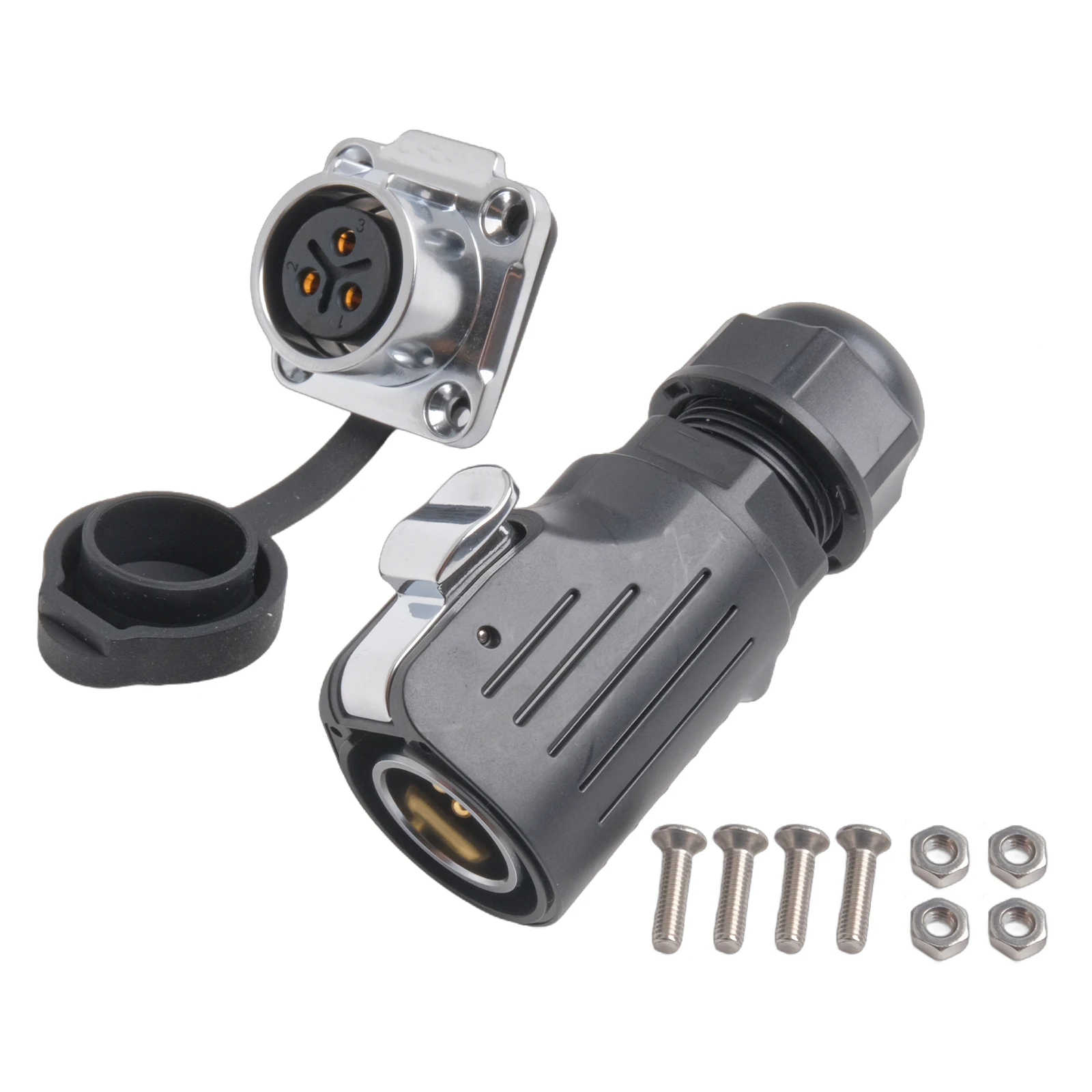 Touch Button Insertion/Removal Industrial Waterproof Connector Set Male and Female Socket for Various Applications