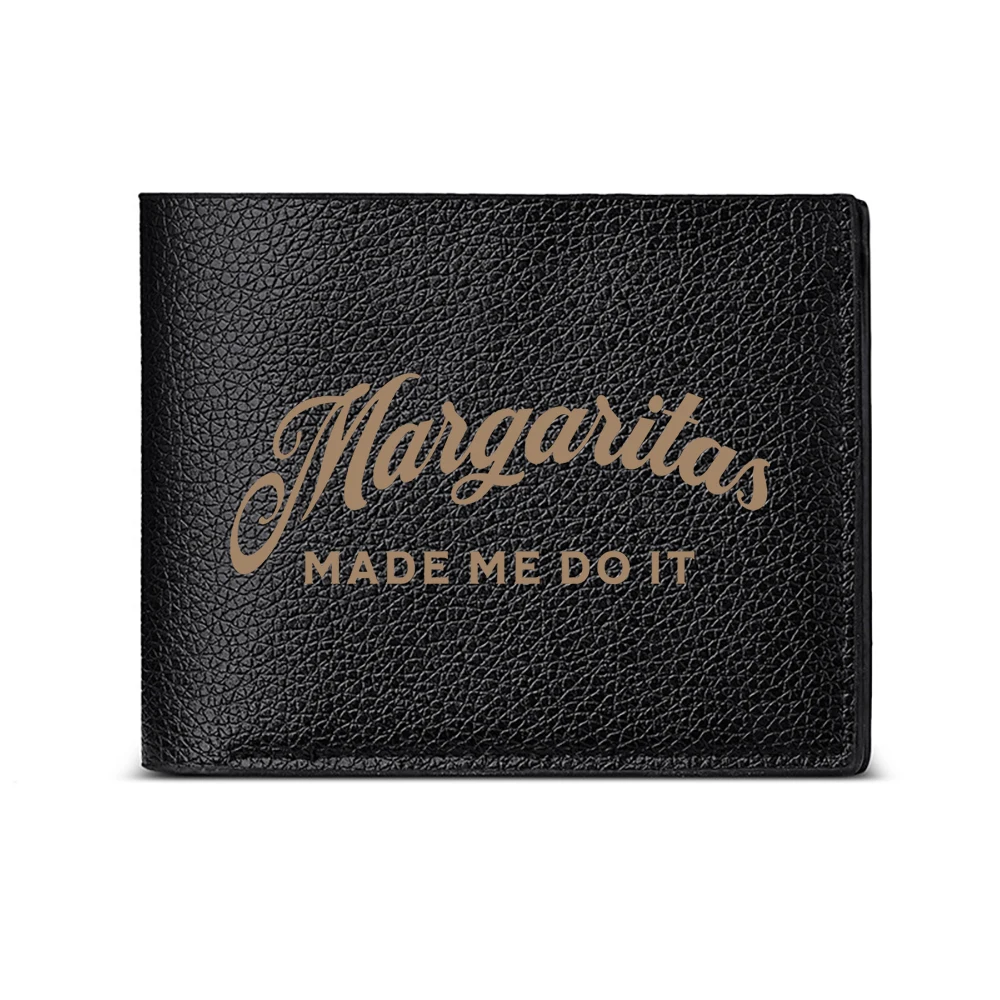 Margaritas Made Me Do It Men's Wallet Card Holder Casual Business Fashion Print Design Stylish Everyday Accessory