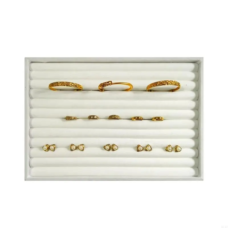 

91AF Soft Fabric Jewelry Case 35x24cm Roomy Tray To Store And Present Rings Necklaces Earrings And Other Objects