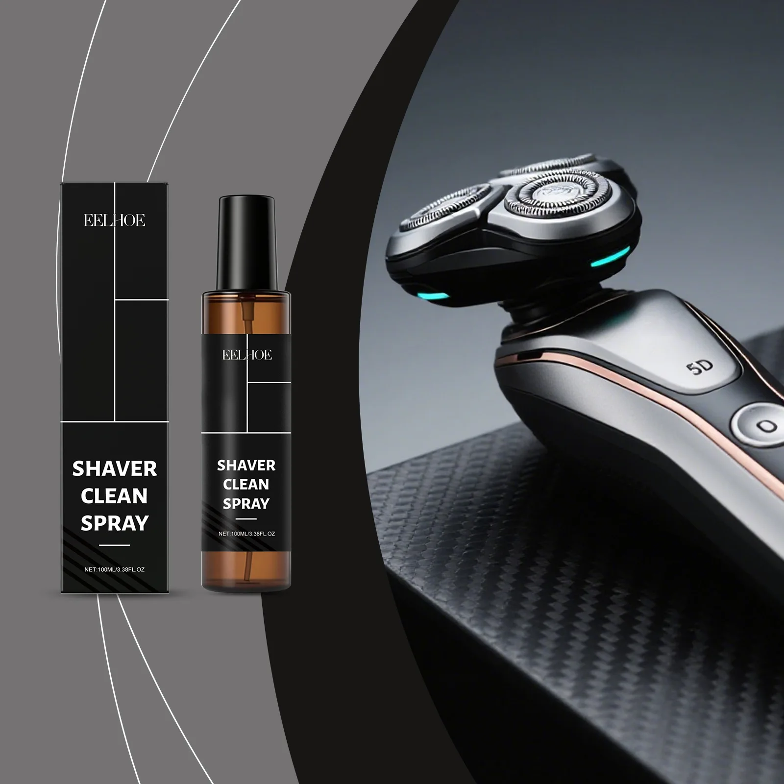 بخاخ تنظيف ماكينة الحلاقة - مزيل البقع للحفاظ على تنظيف الشفرات، مثالي للصيانة اليومية