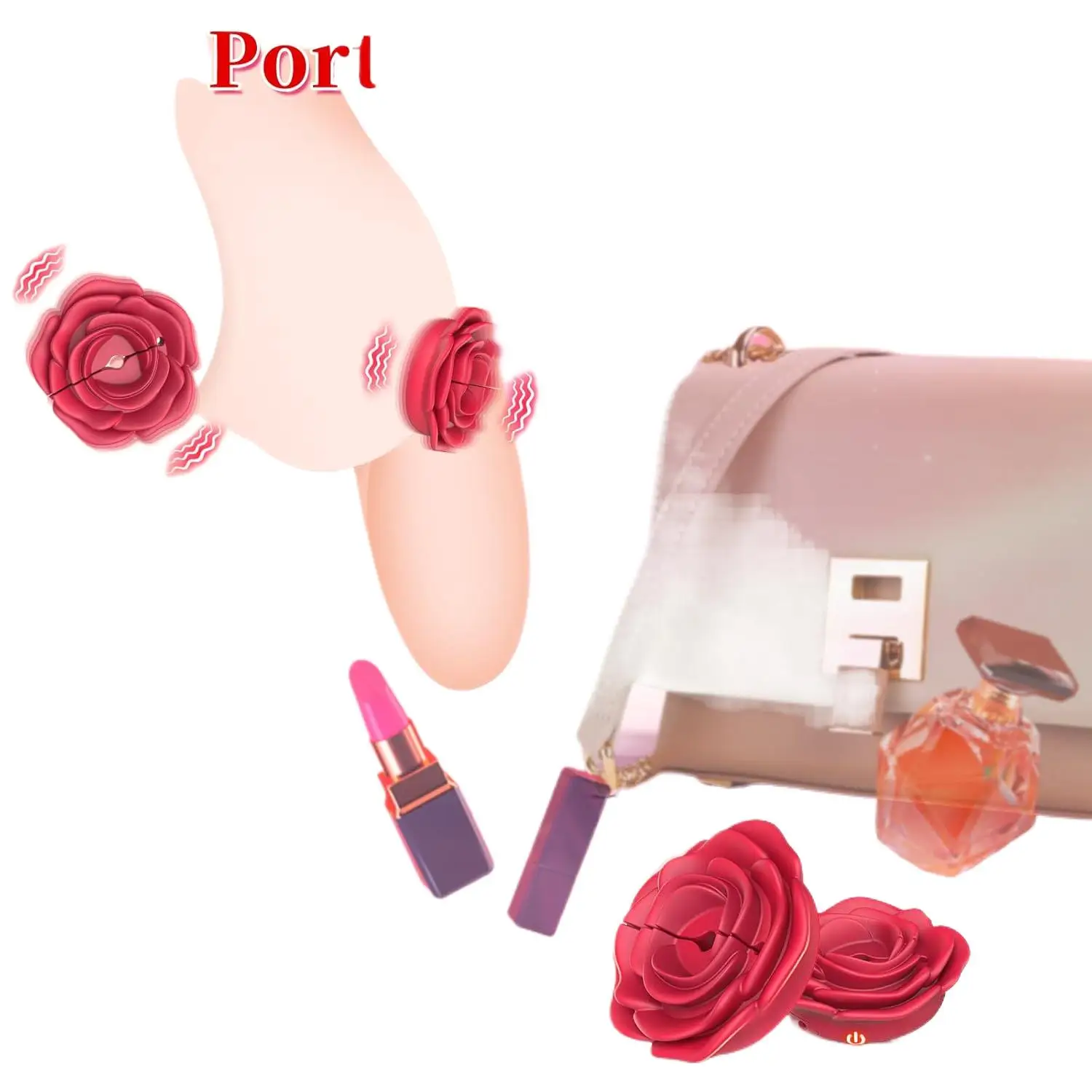 Nipple Clamps Vibrator Sex Toys -  Nipple Toys Women Sex Pleasure Toys Stimulator with 10 Vibrating Modes, Female Wearable Adju