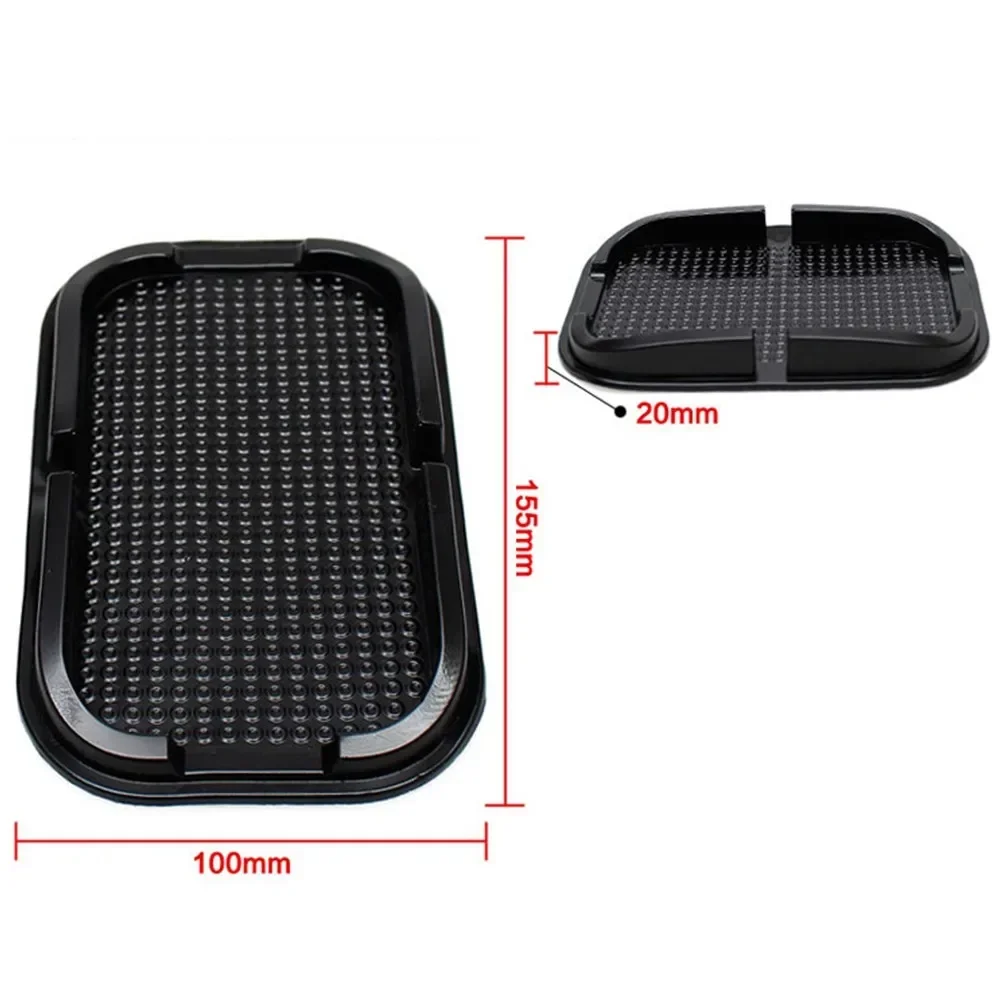 1PC Car Mobile Phone Holder NonSlip Dashboard Mat Pad Anti-Skid Sticky Grip Mount Black High Quality Anti-Slip Mat 15.5*10*2cm