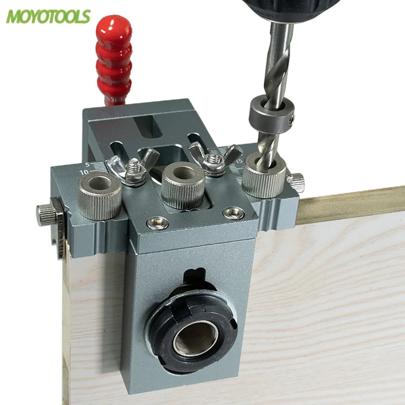 Quick Clamp 3 in 1 Dowel Jigs Woodworking Drilling Locator Dowelling Jig Pocket Hole Guide Kit DIY Tools Furniture Repair