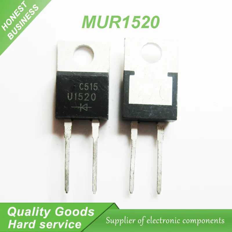 Free shipping 10pcs/lot MUR1520 U1520 TO-220-2 200V 15A new original