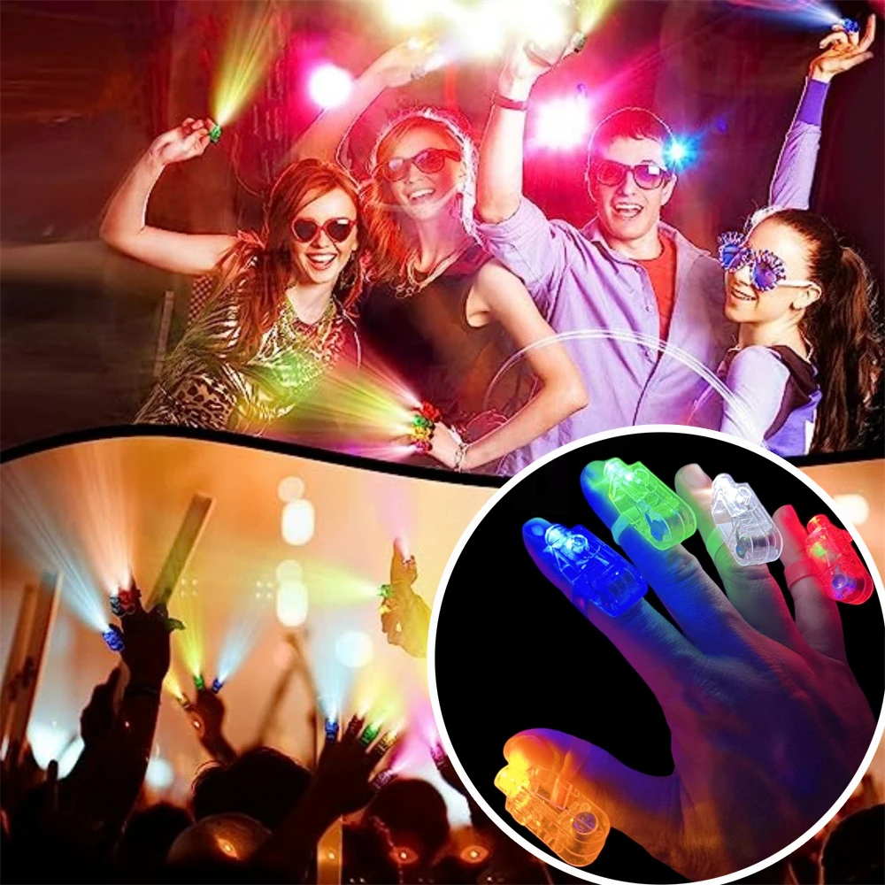 20/30pcs LED glow rings concert birthday party holiday party Colorful luminous ring lamp seven color lamp