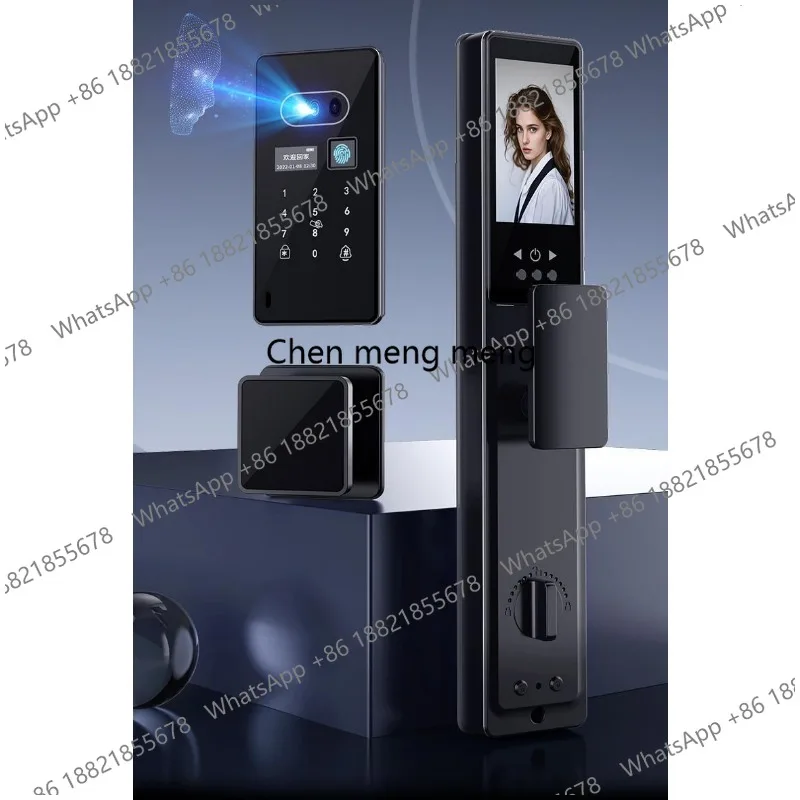 Entrance Door Recessed Fingerprint Lock Home Security Door Smart Embedded Villa Gate Combination Lock