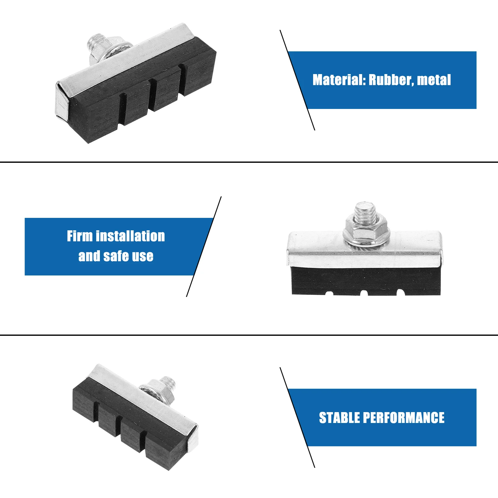 

10 Sets Rubber Metal Compound Structure Caliper Rubber Metal Brake Pads Brakes Road Bicycle Bike Brake Pads Accessories