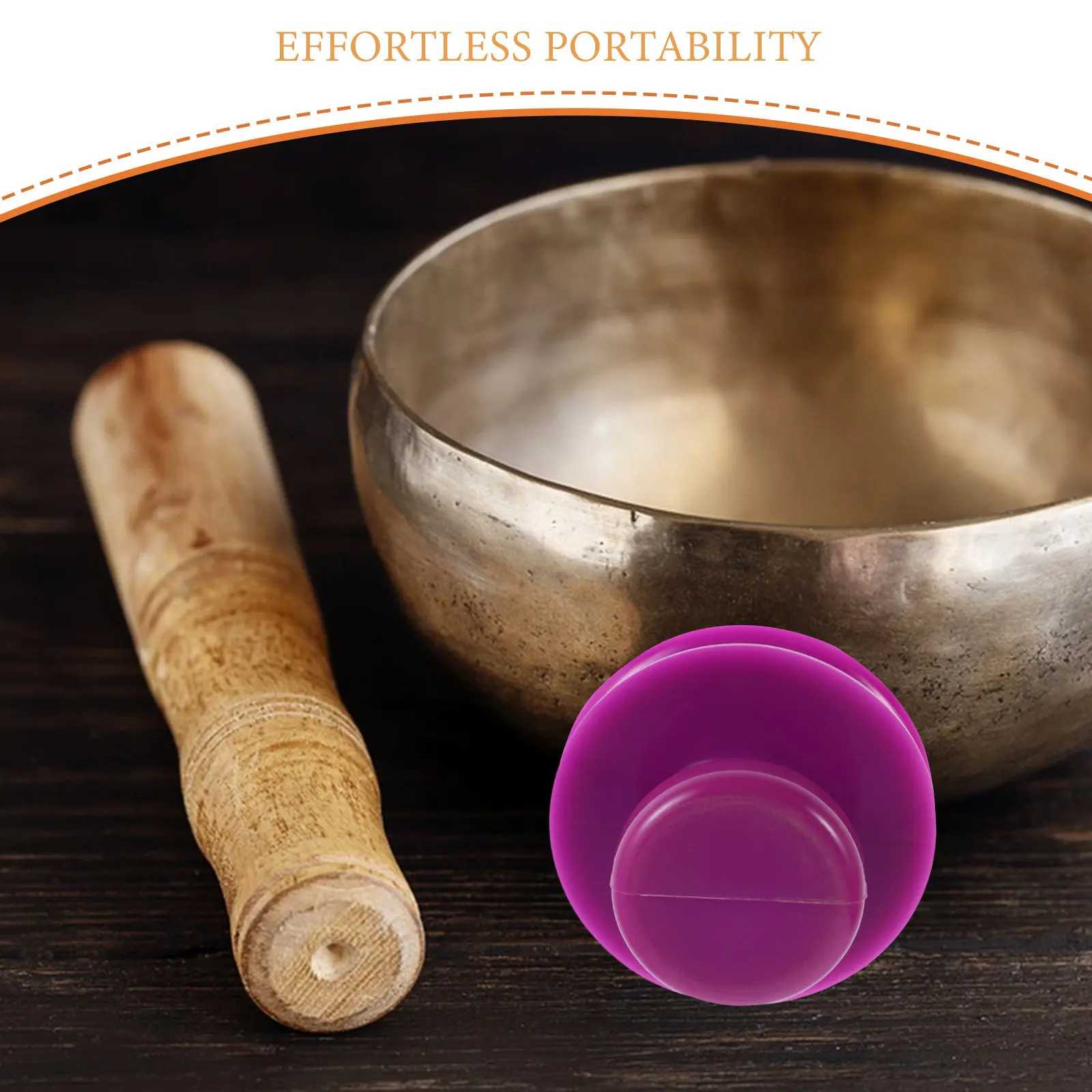 Singing Bowl Suction Tool Portable Suction Handle Rubber Sucker Shock Absorption Sound Bowl Supplies Lifting Handle for Buddha