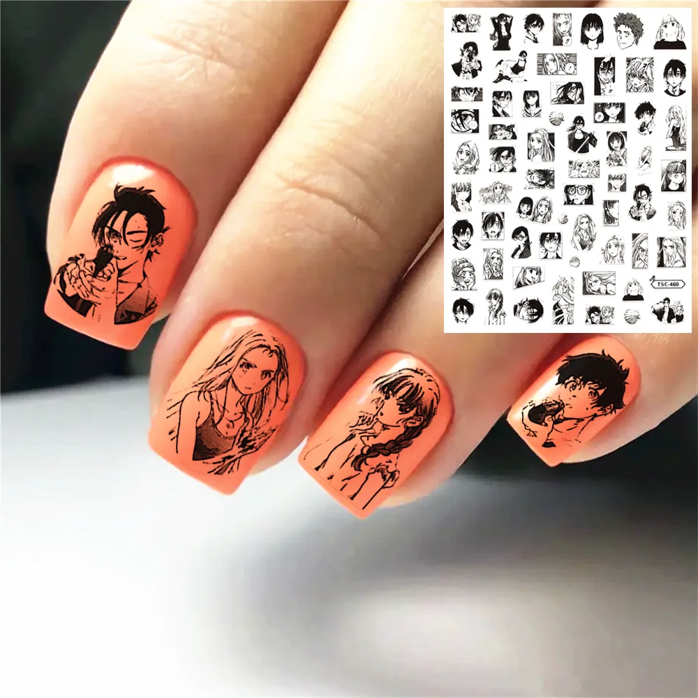 TSC-459 TSC-460 TSC-329 Summer Reappearance Girl DIY 3D Back glue Nail sticker Nail decoration Nail art Nail ornament