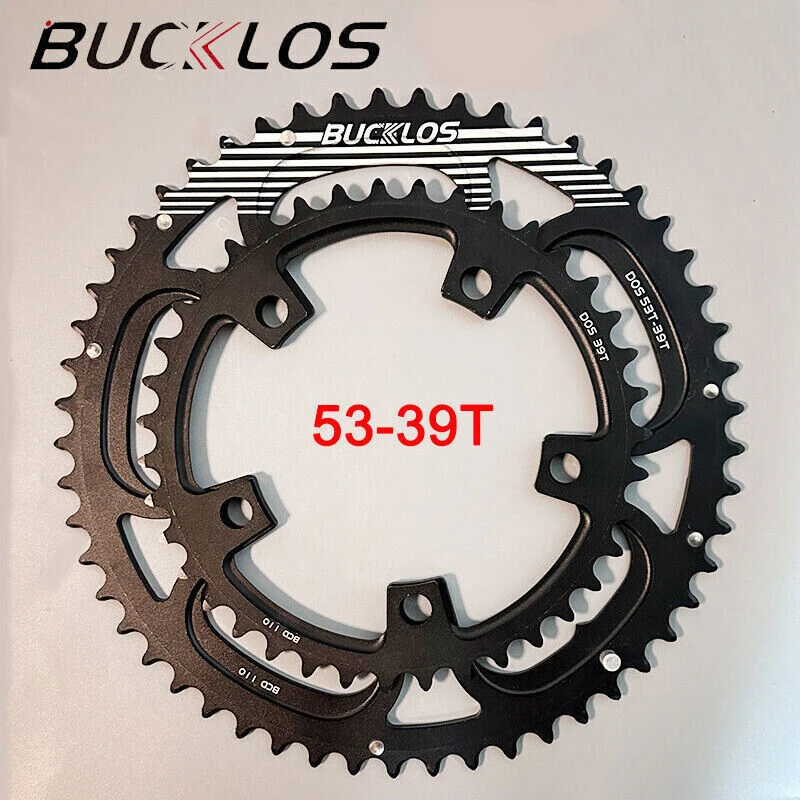 BUCKLOS Road Bike Chainring 110BCD Crankset 34-53T Double Chain Wheel for Shimano 9s 10s 11Speed Bicycle Tooth Plate 50T 39T