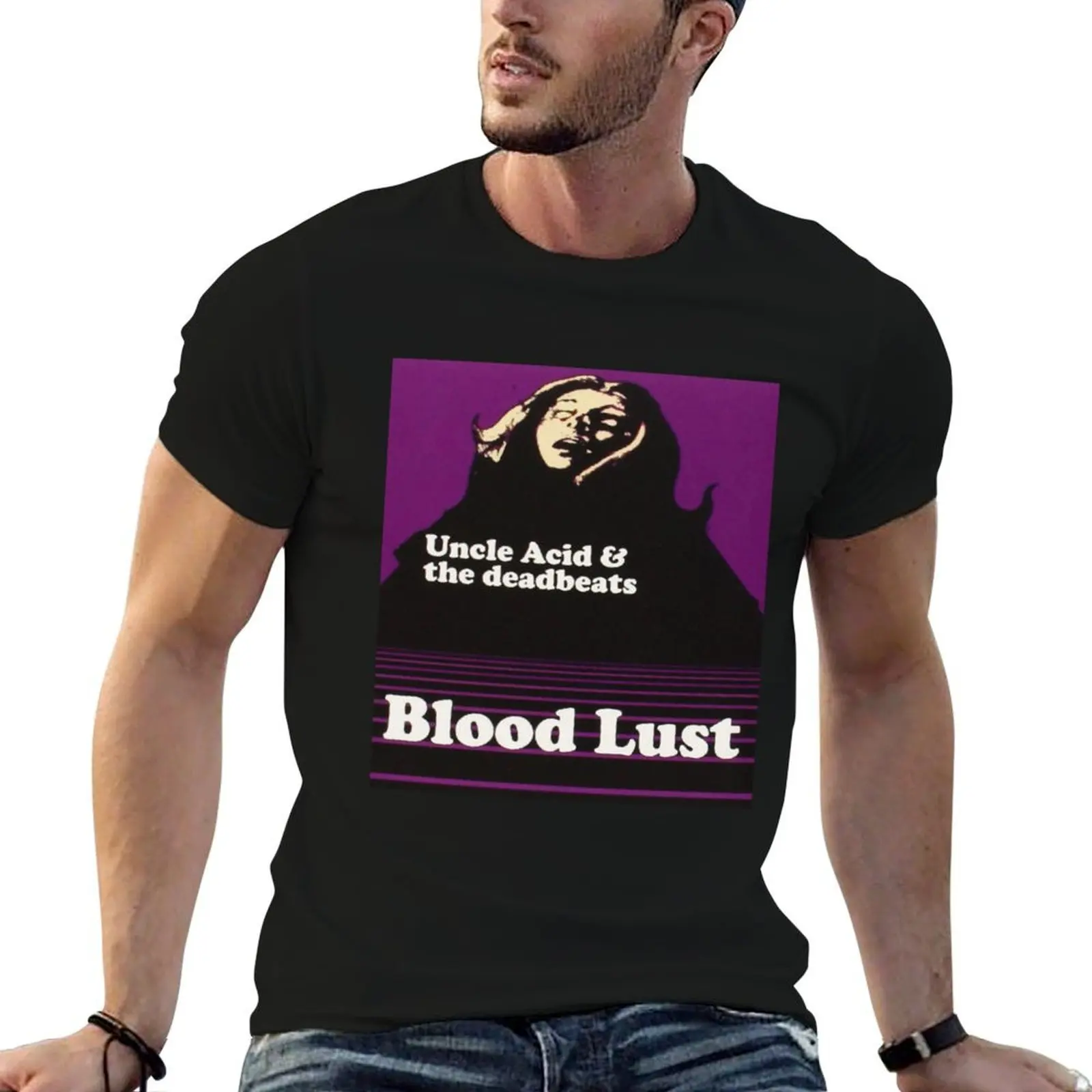 

Uncle Acid and the deadbeats - Blood lust T-Shirt anime t shirts for man cotton tshirt 100% T-Shirt