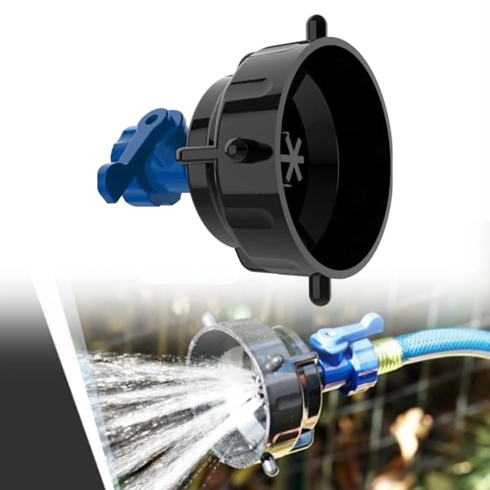 for rv Sewer Hose Cleaning Cap with Water Flow Valve Compatible with 3 Inch Waste Pipes for Easy Rinse and Storage