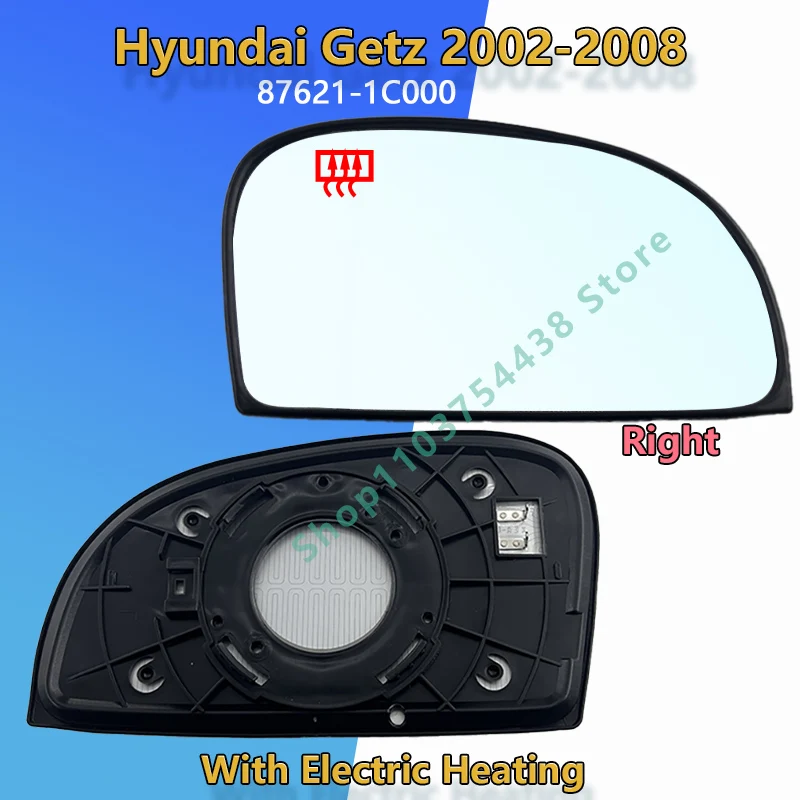 Car Rearview Mirror Glass For Hyundai GETZ 2002 2003 2004 2005 2006 2007 2008/87611-1C000 87621-1C000 /Wing Mirror Lens/Car Part