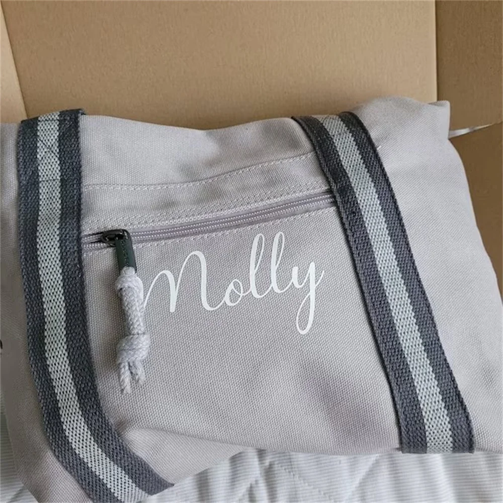 Women's Duffel Bag Vintage Canvas Holdall, Personalised Bridesmaid Gift, Overnight Bag For Women, Travel Bag