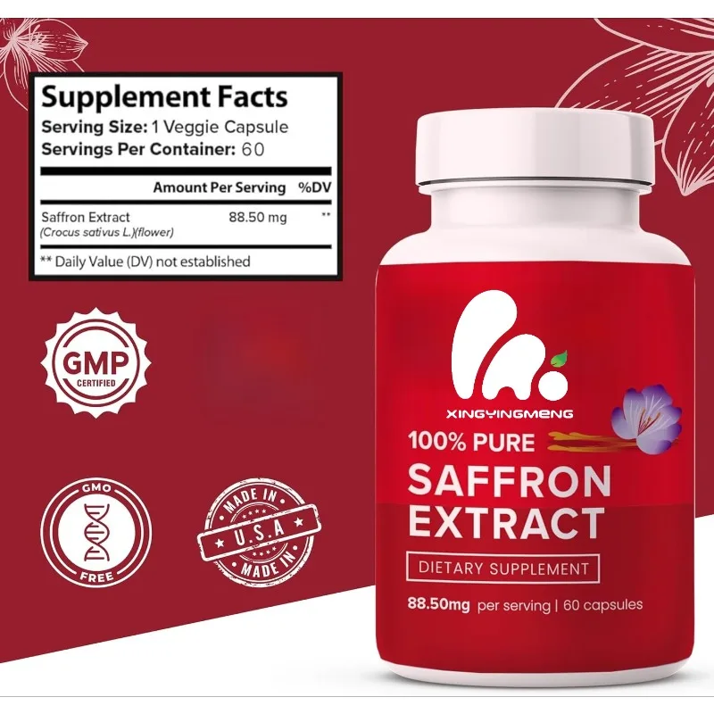 

Saffron Supplement -100% Pure Saffron Extract - Focused on Digestive and Eye Health Capsules