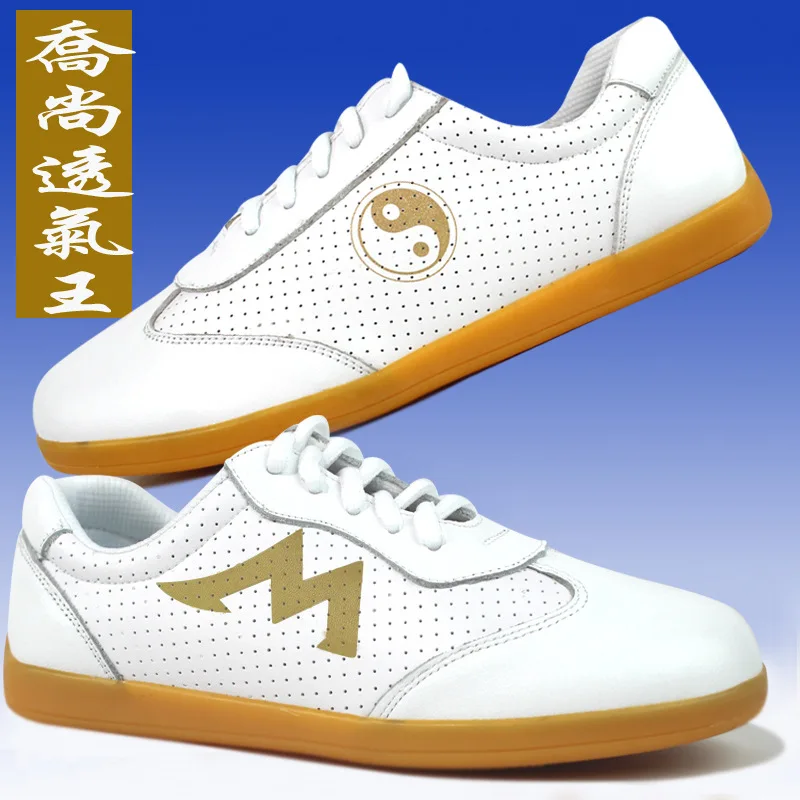 Chinese Style Men Unisex Tai Chi Martial Arts Shoes Leather Training Casual Gym Workout Sneakers Taekwondo Kungfu Karate Shoes