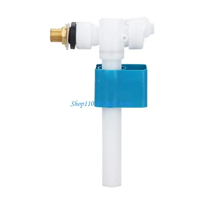 Toilet Cistern Side Feed Fill Part 3/8 Replacement Piece with Float Cup Body for Tank Repair, Care, and Service Use