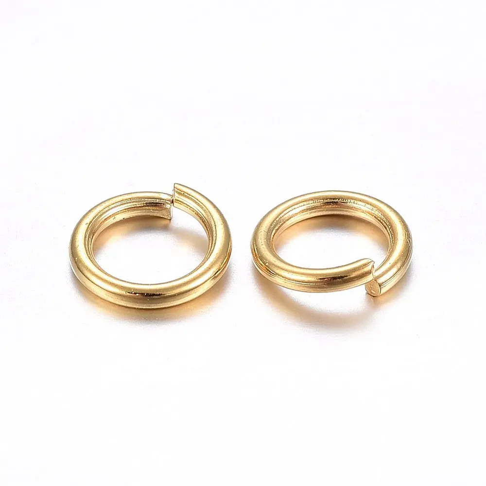 

200pcs Real 24K Gold Plated Open Jump Rings 304 Stainless Steel Split Rings Connectors for DIY Jewelry Making Findings Crafts