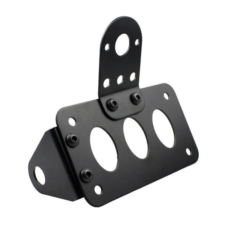 

Motorcycle Plates Holder License Bracket Side Mount Horizontal Vertical Motos Cruiser Chopper Bobber Old School Metric Bike