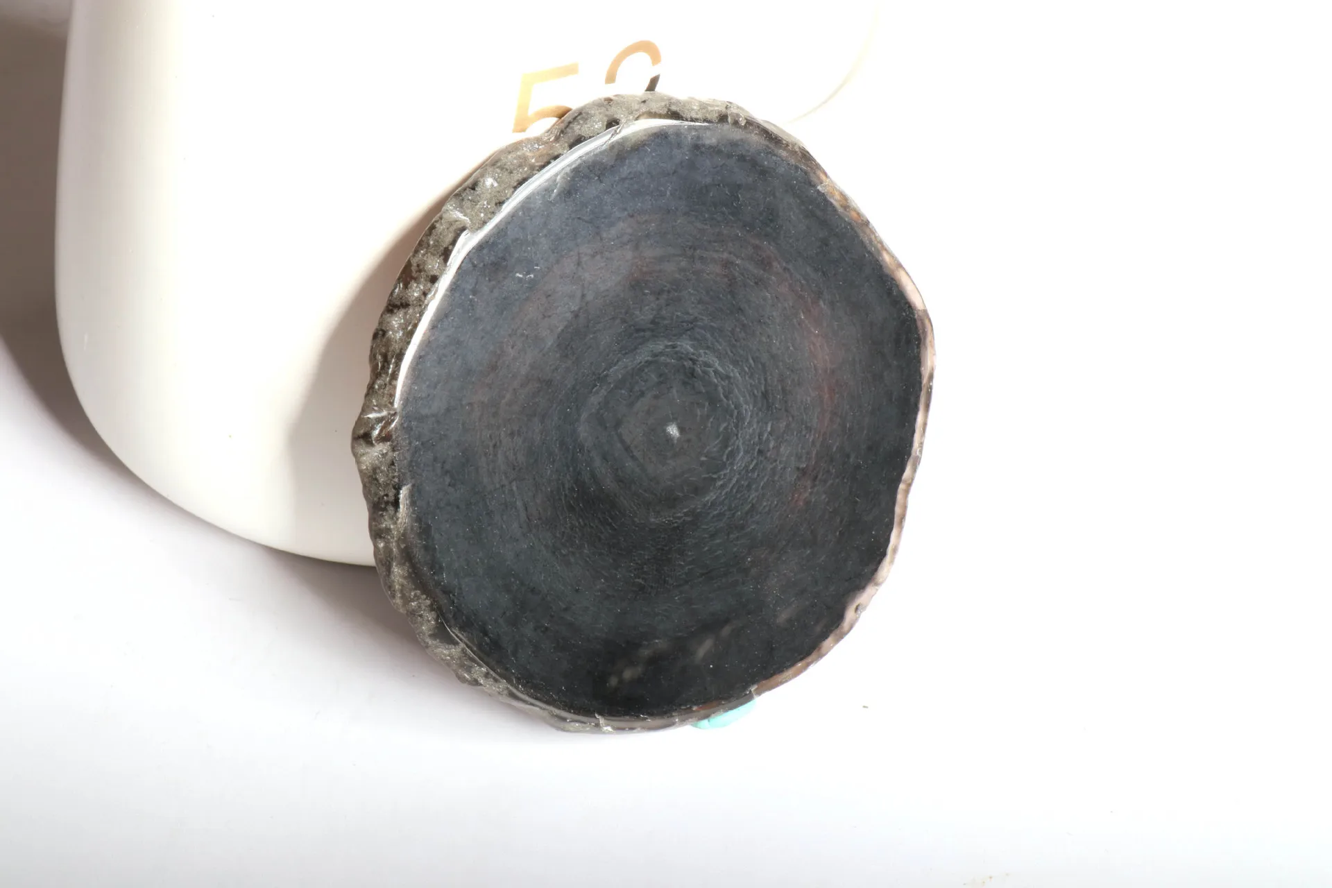 Natürliche echte Geode Achat unregelmäßige ovale Schmuck Display Stand Tasse Matte unpoliert Reiki Heilung Kristall Lagerung Matte DY-68
