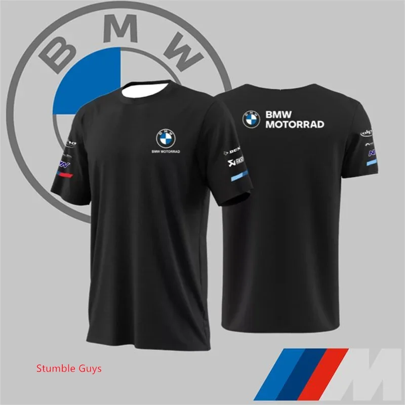الصيف BMW الرجال تي شيرت ملابس بأكمام قصيرة عارضة الرياضة دراجة نارية سباق M قوة السيارات العلامة التجارية الملابس