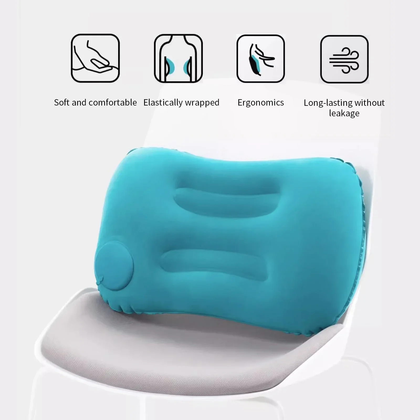 Inflatable Pillow Outdoor Camping Pillow Foldable Air Pillow Non-inflating Pillow Carry-on Waist Pillow