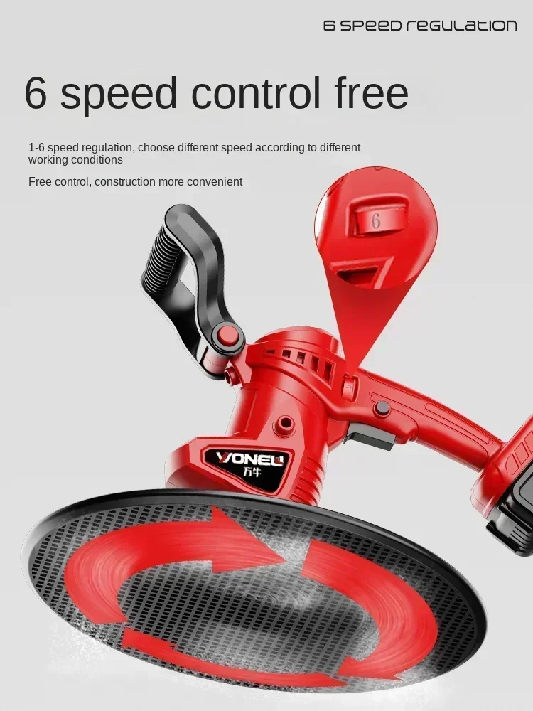 Multi-Functional Cement Mortar Smoothing Machine Lithium Wall Putty Trowel Hand-Held Electric Grinding Polisher A