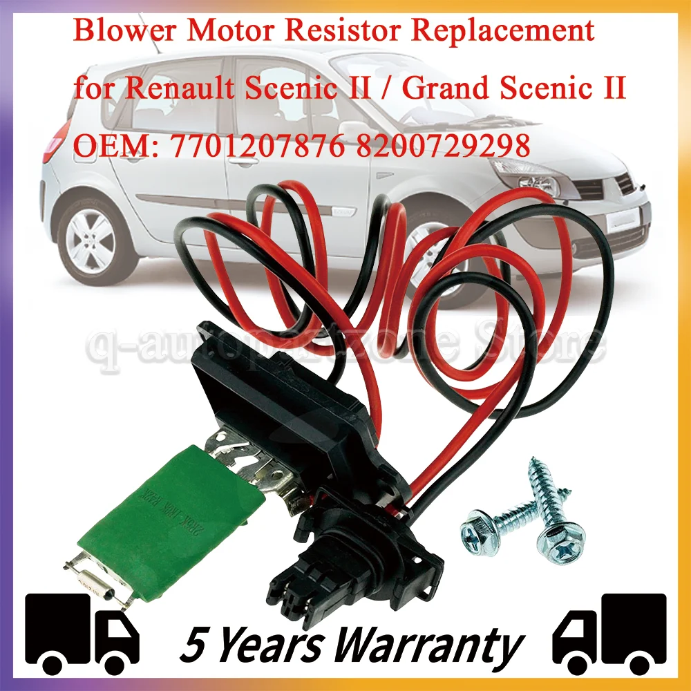 7701207876 Car Blower Motor Resistor Replacement for Renault Scenic II / Grand Scenic II 8200729298 Blower Motor Fan Resistor