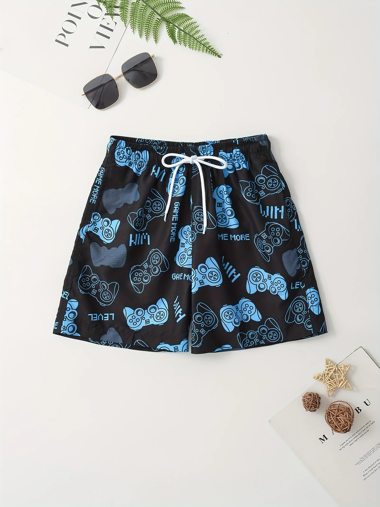 شورت رياضي مقاوم للماء برباط للأولاد ، كاجوال ، شاطئ ، سباحة #2